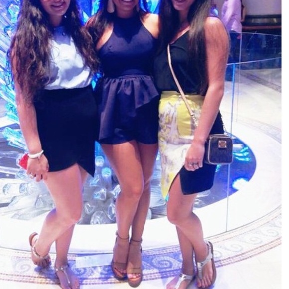 ANGEL BIBA navy romper with skirt overlay - Picture 3 of 15